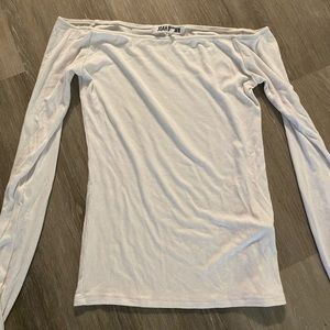JOAH BROWN White off-shoulder long sleeve SZ S/M